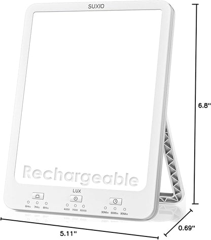 SUXIO Light Therapy Lamps Rechargeable, 10000 Lux Sunlight Lamp - Image 7