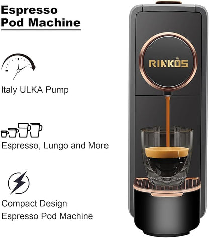 Black Espresso Machine for Nespresso Compatible Capsule, Single Serve Coffee - Image 2