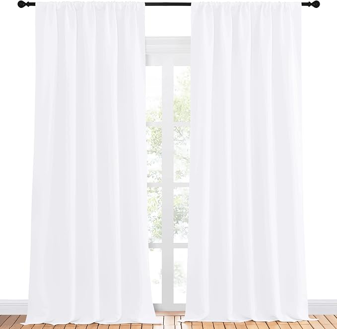 NICETOWN White Bedroom Curtain Panels - Image 2