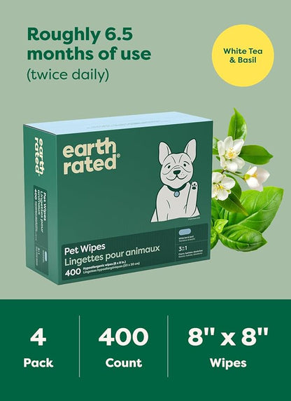 Earth Rated Pet Wipes for Dogs and Cats, Hypoallergenic, 3-in-1 Cleaning - Image 8