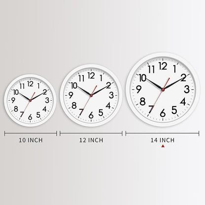 AKCISOT 14 Inch Wall Clock Silent Non Ticking Modern Wall Clocks Battery - Image 3