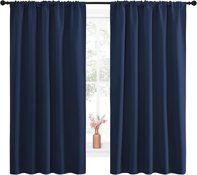 NICETOWN Navy Curtains Blackout Draperies - Image 2