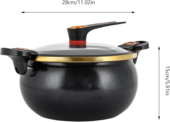 Micro Pressure Cooker, 8L Multi-Function Non-Stick Stock Pot Even Heating - Image 2