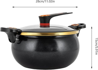 Micro Pressure Cooker, 8L Multi-Function Non-Stick Stock Pot Even Heating - Image 2