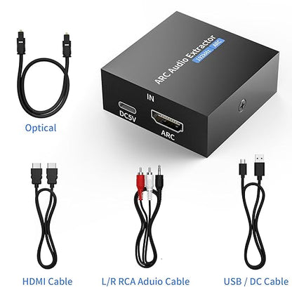 192KHz ARC Audio Extractor, HDMI ARC to Optical Converter, ARC to - Image 8