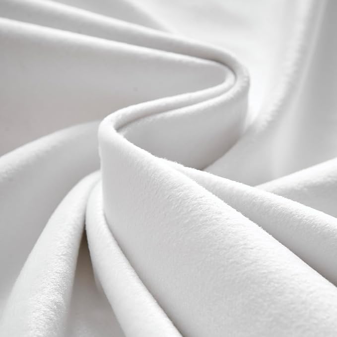 Lazzzy White Blackout Velvet Curtains - Image 9