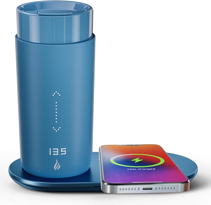 Temperature Control Heated Coffee Mug Smart Self Heating Travel Mug 12 Oz App by LEGARDLILIU