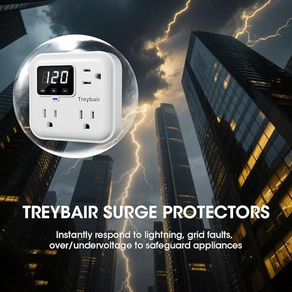 Surge Protector 3-Outlet Power Strip - Image 2