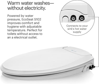 Brondell Swash Bidet Toilet Seat, Non-Electric, Dual Temperature, Fits Round - Image 3