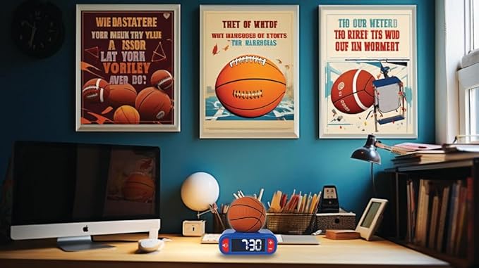 LEXiBOOK - Basketball - Basketball Nightlight Alarm Clock, Sounds and Melodies - Image 5