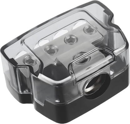 BOJACK 4 Way Power Distribution Connecting Block 1x0/2/4 Gauge Input 2x4/8 by BOJACK