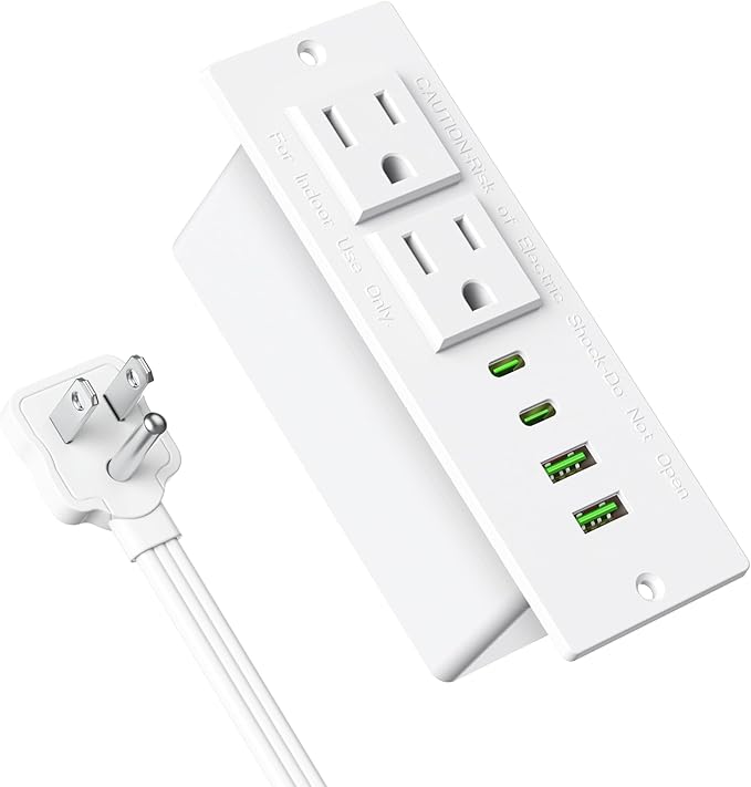 Recessed Power Strip Socket, Furniture Flush Mount Charging Station, Desk Power by Jgstkcity