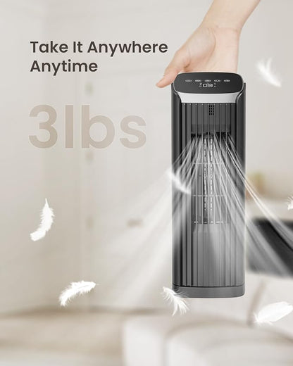 PNTCK Fan for Bedroom, 4 Modes 4 Speeds Max 24ft/s, 70° Oscillating Desk Fan - Image 7