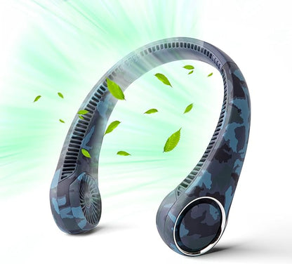 Portable Neck Fan, Hands Free Bladeless Fan, 360° Cooling Personal Fan by penkou
