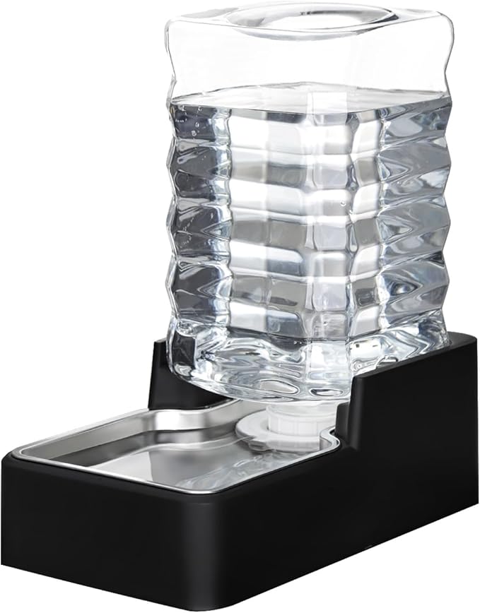 RIZZARI Stainless Steel Pet Water Feeder: 8L Gravity Waterer, Leak-Proof Auto by RIZZARI