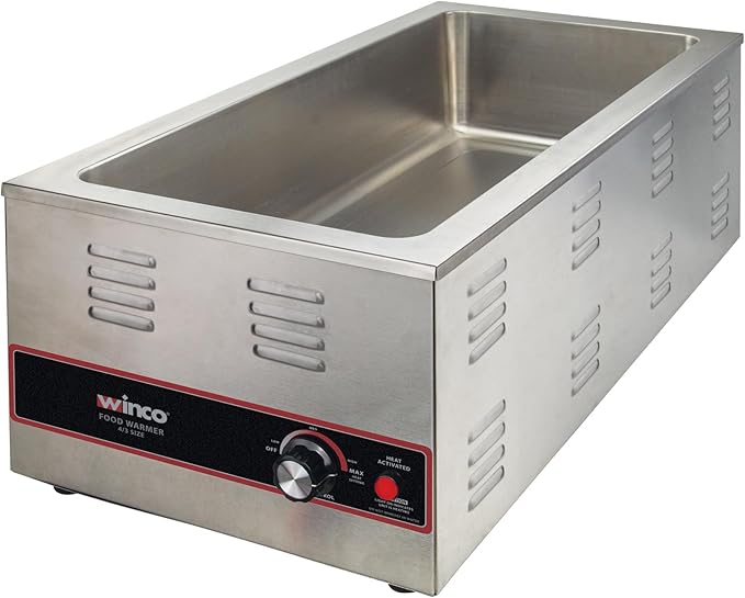 Winco Electric Portable Food Pan Warmer, 1500 W, 4/3 Size - Image 2
