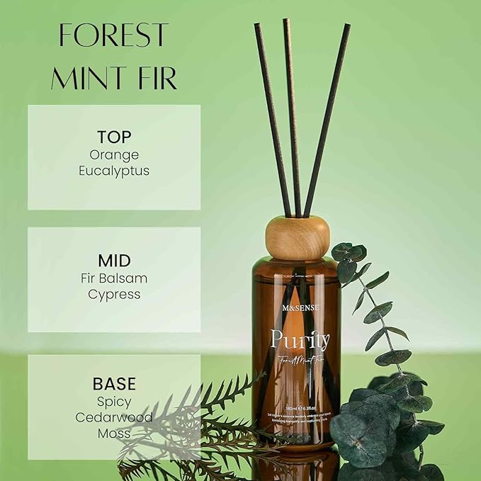 M&SENSE Forest Mint Fir Scent Diffuser: 6.3 fl oz Lime & Lemon Aroma Set - Image 2