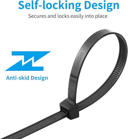 XINGO 16 inch White Large Zip Ties Heavy Duty 100 Pack, 200 LBS Ultra Strong - Image 3
