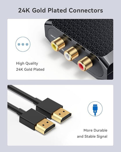 WENTER RCA to HDMI Converter, 1080P AV to HDMI Converter, Mini Composite CVBS - Image 4