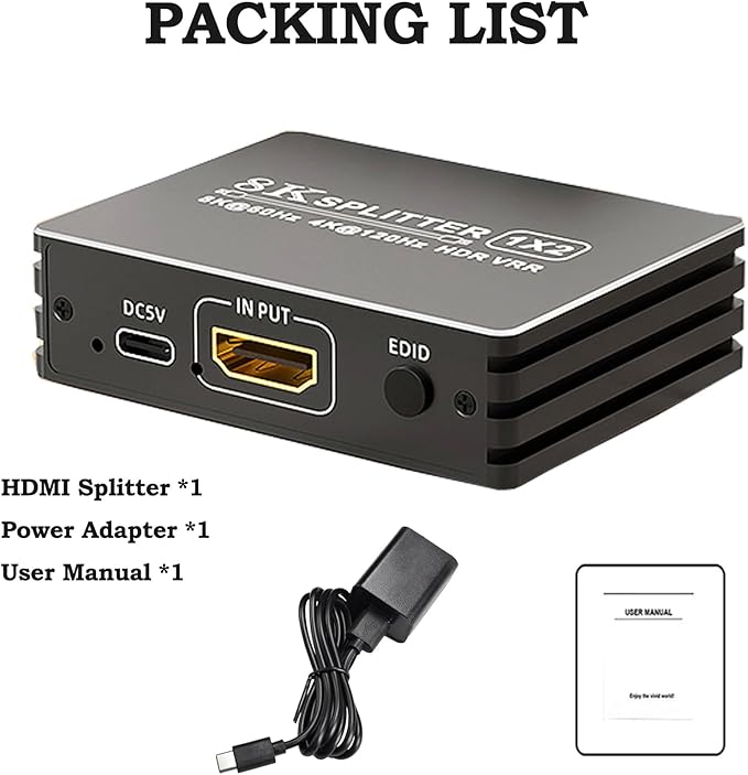 HDMI 2.1 Splitter 1 in 2 Out 4K 120Hz 8K 60Hz - Image 7