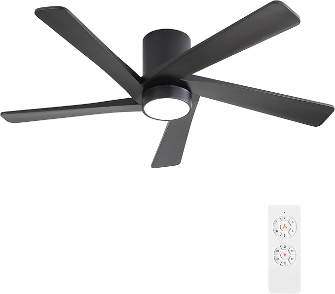 WINGBO 54 Inch Flush Mount DC Ceiling Fan by HomePage