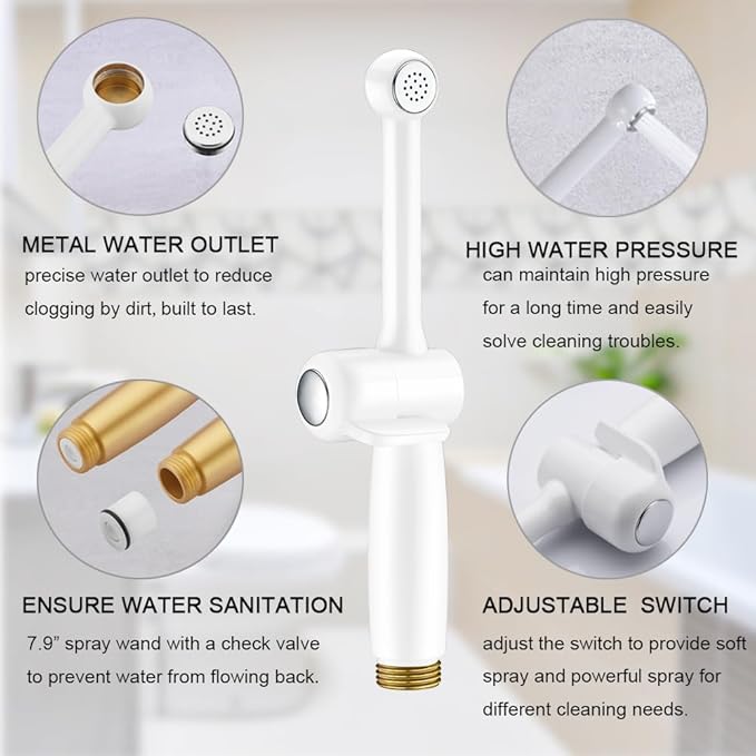 Handheld Bidet Toilet Sprayer, Cloth Diaper Sprayer - Image 3