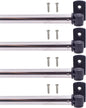 YYST Type A 16" to 28" Swivel End Curtain Sash Rod for Top & Bottom Doors & Sidelights Window Petite Café Sidelight W Screws (black-4)