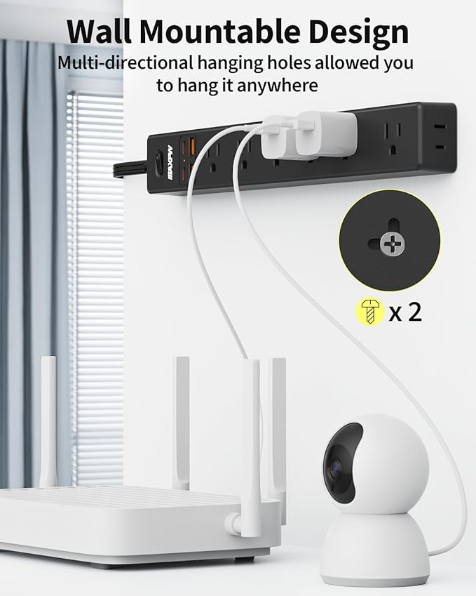 2 Pack Power Strip Surge Protector - Image 7