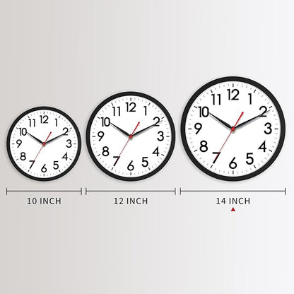 AKCISOT 14 Inch Wall Clock Silent Non-Ticking Modern Wall Clocks Battery - Image 3