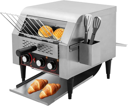 Commercial Conveyor Toaster, 350Slices/Hour 1900W Stainless Steel Heavy Duty by Unknown