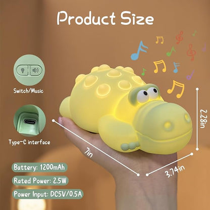 LEDHOLYT Night Light for Kids, Cute Silicone Nursery Crocodile Lamp - Image 7
