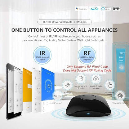 BroadLink RM4 pro Smart Remote and Sensor Cable Set RM4 pro S, Universal IR RF - Image 9