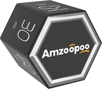 Timer, kitchen timers, magnetic digital visual pomodoro cube countdown timer by Amzoopoo
