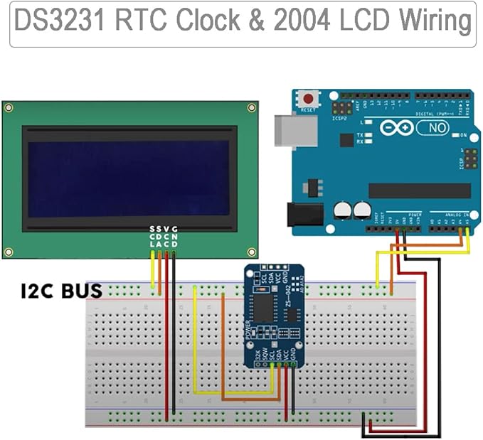 DIYmalls 2004 LCD Display Module DC 5V 20x4 White Character Blue Backlight - Image 4