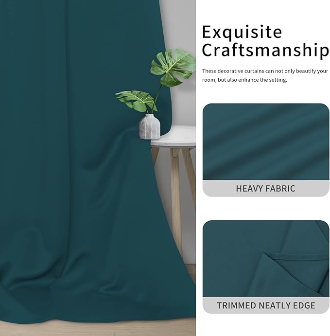Easy-Going Blackout Curtains for Bedroom, Solid Thermal Insulated Grommet and - Image 5