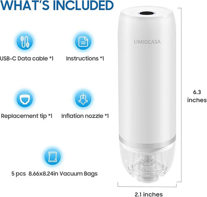 Handheld Vacuum Sealer for Food Storage, Cordless Mini Vacuum Pump - Image 5