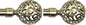 CHICOLOGY 3/4 to 1 inch Diameter Pole for Drapes Finials, Window Decor Elegant Finished, Bronze, Nickel & Black Curtain Rods, 48 to 86 inches, Antique Brass-Clare (Pack of 2)