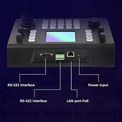 RGBlink NDI PTZ Camera Controller, PoE Powered, 3D Joystick Control, 3.5 LCD - Image 8