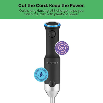 Chefman Cordless Power Portable Immersion Blender, Ice Crushing Power - Image 4