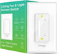GHome Smart Dimmer Switch with 4-Speed Ceiling Fan Control, Ceiling Fan and by GhomeSmart