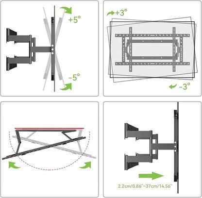 HILLPORT 98 Heavy Duty 75 85 86 100 110 120 inch TV Wall Mount Slim Extra Large - Image 5