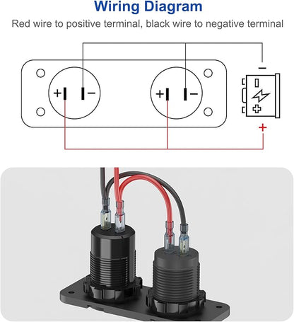 12V USB Outlet Marine Switch Panel Plug, PD3.0 and Dual QC3.0 USB Ports - Image 5