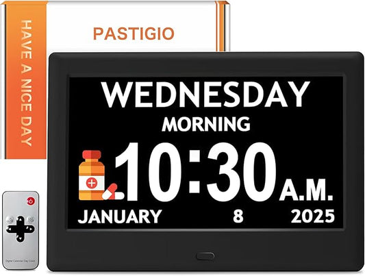 2025 NEW, Digital Clocks, Auto-Dimming, 12 Reminders & 6 Alarms, Button & by Pastigio