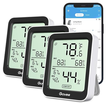 Govee Indoor Hygrometer Thermometer 3 Pack, Notification Alert by Govee