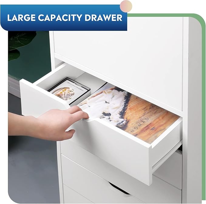 DEVAISE Wood File Drawers, Mobile Chest - Image 6