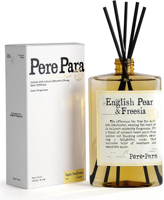 English Pear&Freesia Scent Reed Diffuser Refill 13.53 fl oz by PerePara