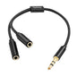 Quelong 1Pcs Headphone Splitter, Dual Headphone Nylon Braided Extension Cable by Unknown