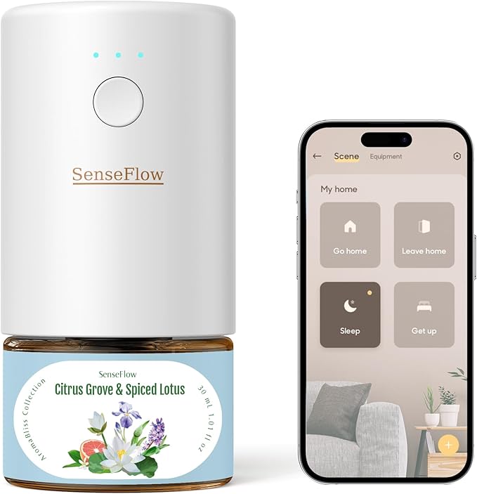 SF101S Pro Smart Plug In Air Freshener, Waterless Essential Oil Diffuser by SenseFlow