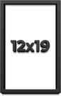 12x19 Shadow Box Frame Black | 1 Inch Deep Solid Wood Shadowbox Display Frame | by CustomPictureFrames