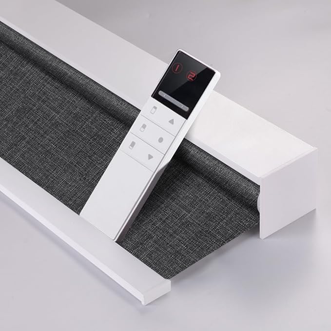 ZSHINE Motorized Blackout Window Blinds Customize Width Remote Control Wireless by ZSHINEHome